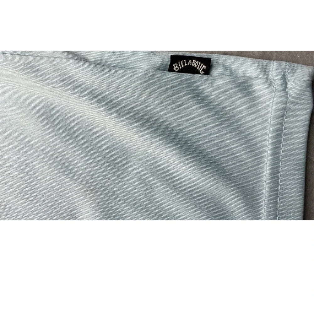 Billabong Surf Rash Guard UPF 50+ Sun Protection Large Light Blue M4172BSS